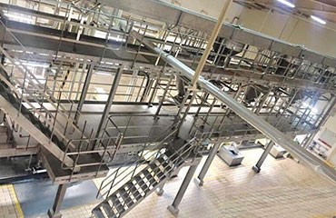 食品卫生级钢构平台建造